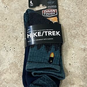 Darn Tough HIKE/TREK Midweight Crew Socks Merino Wool Men’s MEDIUM M NEW NWT